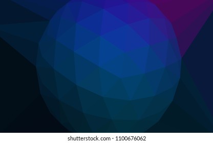 Dark Pink, Blue vector abstract polygonal template with a gem in a centre. A sample with polygonal shapes. Pattern for a brand book's backdrop.