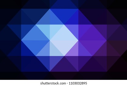 Dark Pink, Blue vector abstract mosaic backdrop. Shining polygonal illustration, which consist of triangles. Textured pattern can be used as a background.