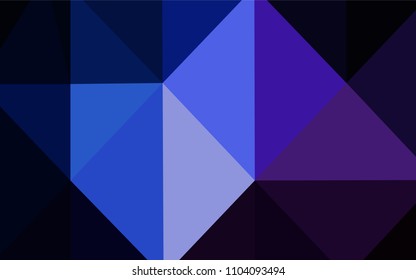 Dark Pink, Blue vector abstract mosaic backdrop. Polygonal abstract illustration with gradient. That pattern can be used as a part of a brand book.