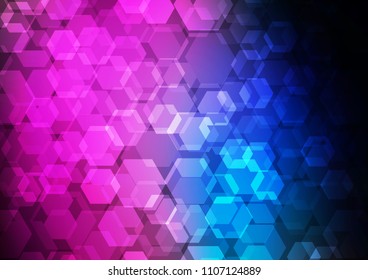 Dark Pink, Blue vector abstract polygonal pattern. Glitter abstract illustration with an elegant design. The polygonal design can be used for your web site.