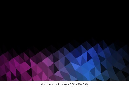 Dark Pink, Blue vector abstract mosaic backdrop. Shining colored illustration in a Brand new style. The textured pattern can be used for background.