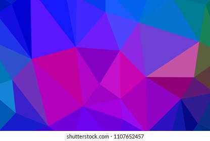 Dark Pink, Blue vector abstract polygonal background. Colorful illustration in polygonal style with gradient. Template for cell phone's backgrounds.
