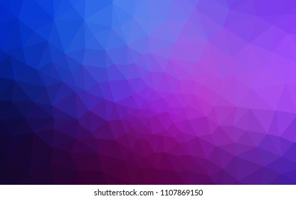 Dark Pink, Blue vector abstract mosaic pattern. Geometric illustration in Origami style with gradient.  Polygonal design for your web site.