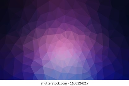 Dark Pink, Blue vector abstract mosaic pattern. Creative geometric illustration in Origami style with gradient. Completely new template for your banner.