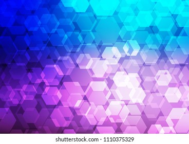 Dark Pink, Blue vector abstract polygonal pattern. A completely new color illustration in a vague style. A new texture for your design.