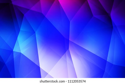 Dark Pink, Blue vector abstract polygonal background. Creative illustration in halftone style with triangles. Brand new design for your business.