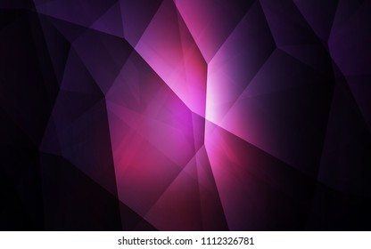 Dark Pink, Blue vector abstract mosaic pattern. Colorful illustration in polygonal style with gradient. Polygonal design for your web site.