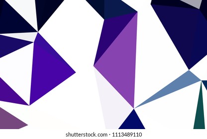 Dark Pink, Blue vector abstract mosaic background. Elegant bright polygonal illustration with gradient. Completely new template for your banner.