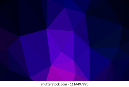 Dark Pink, Blue vector abstract mosaic pattern. Creative illustration in halftone style with triangles. Textured pattern for your backgrounds.