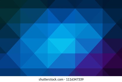 Dark Pink, Blue vector abstract polygonal background. Colorful abstract illustration with triangles. Triangular pattern for your business design.