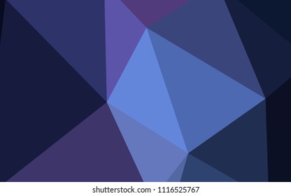 Dark Pink, Blue vector abstract polygonal pattern. A sample with polygonal shapes. New template for your brand book.