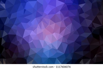 Dark Pink, Blue vector abstract polygonal pattern. A completely new color illustration in a polygonal style. New template for your brand book.