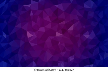 Dark Pink, Blue vector abstract mosaic background. Elegant bright polygonal illustration with gradient. Pattern for a brand book's backdrop.