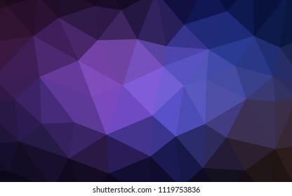 Dark Pink, Blue vector abstract polygonal background. Modern abstract illustration with triangles. Pattern for a brand book's backdrop.