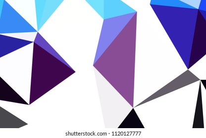 Dark Pink, Blue vector abstract mosaic pattern. Geometric illustration in Origami style with gradient.  Completely new template for your banner.