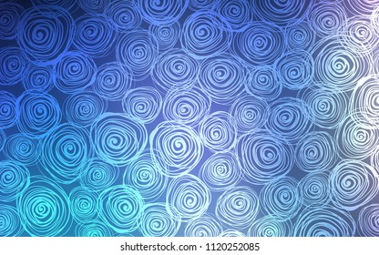 Dark Pink, Blue vector abstract doodle template. Colorful illustration in doodle style with roses. A completely new design for your business.