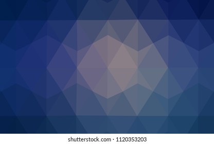 Dark Pink, Blue vector abstract polygonal template. Shining polygonal illustration, which consist of triangles. Completely new template for your banner.