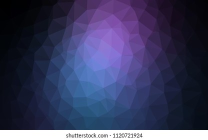 Dark Pink, Blue vector abstract mosaic backdrop. Glitter abstract illustration with an elegant triangles. Textured pattern for your backgrounds.