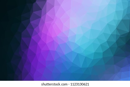 Dark Pink, Blue vector abstract mosaic backdrop. Creative illustration in halftone style with triangles. Brand new design for your business.
