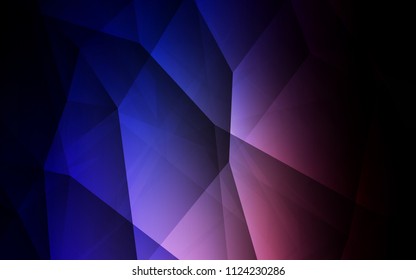 Dark Pink, Blue vector abstract mosaic background. Creative geometric illustration in Origami style with gradient. A new texture for your web site.