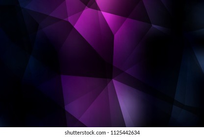 Dark Pink, Blue vector abstract mosaic backdrop. Shining polygonal illustration, which consist of triangles. Brand new design for your business.