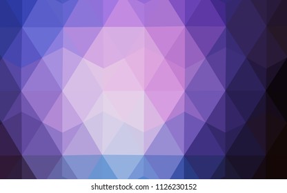 Dark Pink, Blue vector abstract polygonal template. Shining polygonal illustration, which consist of triangles. A new texture for your web site.