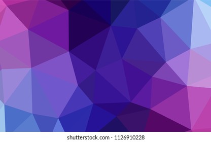 Dark Pink, Blue vector abstract polygonal pattern. Colorful illustration in abstract style with triangles. Best triangular design for your business.