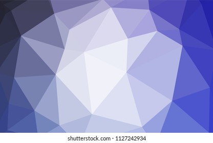 Dark Pink, Blue vector abstract polygonal template. Glitter abstract illustration with an elegant triangles. Triangular pattern for your design.