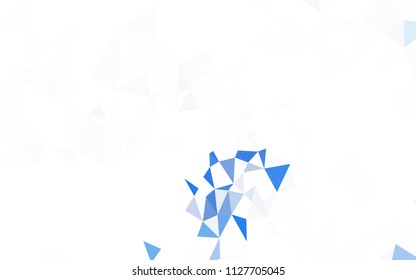 Dark Pink, Blue vector abstract mosaic pattern. Shining polygonal illustration, which consist of triangles. Polygonal design for your web site.