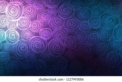 Dark Pink, Blue vector abstract doodle wallpaper. Creative illustration in blurred style with roses. The pattern can be used for coloring books and pages for kids.