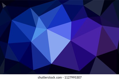 Dark Pink, Blue vector abstract mosaic pattern. A completely new color illustration in a polygonal style. Triangular pattern for your design.