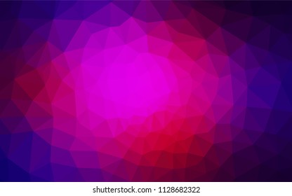 Dark Pink, Blue vector abstract mosaic pattern. Elegant bright polygonal illustration with gradient. Pattern for a brand book's backdrop.