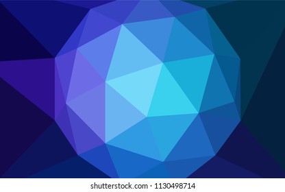 Dark Pink, Blue vector abstract polygonal template. Creative illustration in halftone style with triangles. Brand new style for your business design.