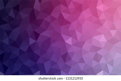 Dark Pink, Blue vector abstract mosaic background. Shining colorful illustration with triangles. New template for your brand book.