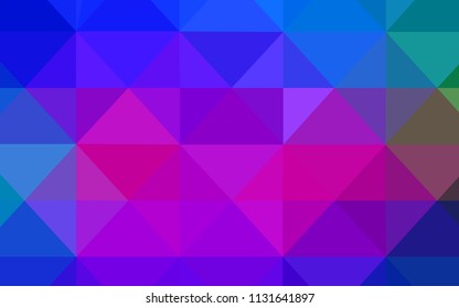 Dark Pink, Blue vector abstract polygonal background. Elegant bright polygonal illustration with gradient. New template for your brand book.