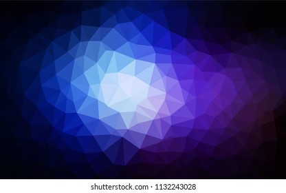 Dark Pink, Blue vector abstract mosaic background. Creative geometric illustration in Origami style with gradient. A completely new design for your leaflet.