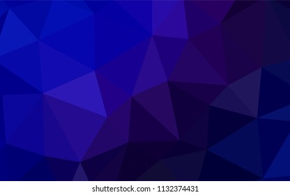 Dark Pink, Blue vector abstract polygonal template. Creative geometric illustration in Origami style with gradient. Best triangular design for your business.