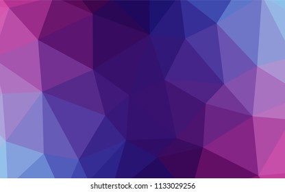 Dark Pink, Blue vector abstract mosaic pattern. Glitter abstract illustration with an elegant triangles. A new texture for your web site.