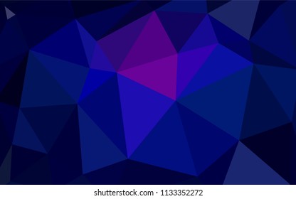 Dark Pink, Blue vector abstract mosaic background. Creative illustration in halftone style with triangles. Best triangular design for your business.