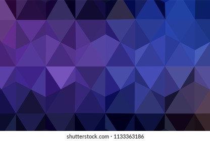 Dark Pink, Blue vector abstract mosaic pattern. Elegant bright polygonal illustration with gradient. Template for cell phone's backgrounds.