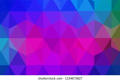 Dark Pink, Blue vector abstract mosaic background. Colorful illustration in polygonal style with gradient. Textured pattern for your backgrounds.