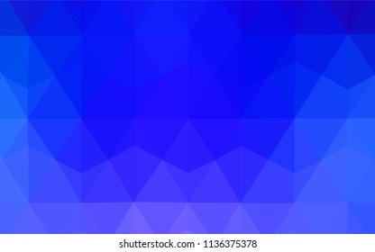 Dark Pink, Blue vector abstract mosaic pattern. Polygonal abstract illustration with gradient. Completely new template for your banner.