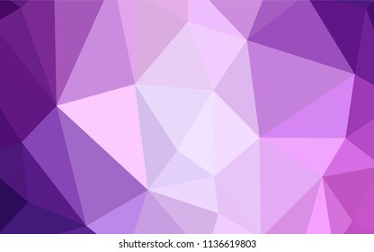 Dark Pink, Blue vector abstract polygonal template. Shining colorful illustration with triangles. Completely new template for your banner.