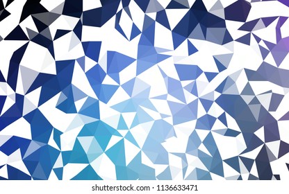 Dark Pink, Blue vector abstract mosaic pattern. Creative geometric illustration in Origami style with gradient. Triangular pattern for your design.