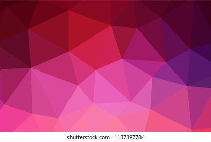 Dark Pink, Blue vector abstract polygonal background. Creative illustration in halftone style with triangles. Triangular pattern for your design.