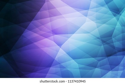 Dark Pink, Blue vector abstract mosaic backdrop. Glitter abstract illustration with an elegant triangles. Polygonal design for your web site.