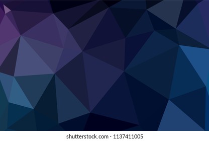 Dark Pink, Blue vector abstract mosaic pattern. Creative illustration in halftone style with triangles. Best triangular design for your business.