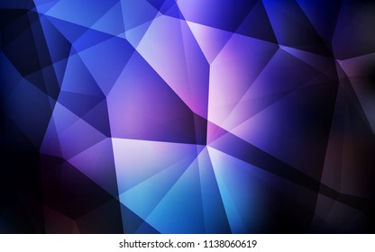 Dark Pink, Blue vector abstract polygonal pattern. Elegant bright polygonal illustration with gradient. Textured pattern for your backgrounds.