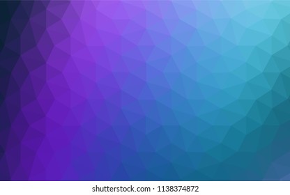 Dark Pink, Blue vector abstract mosaic background. Creative geometric illustration in Origami style with gradient. Completely new template for your banner.
