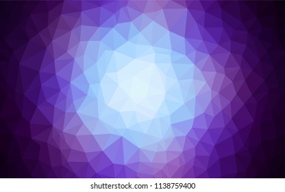 Dark Pink, Blue vector abstract polygonal background. Triangular geometric sample with gradient.  Completely new template for your banner.